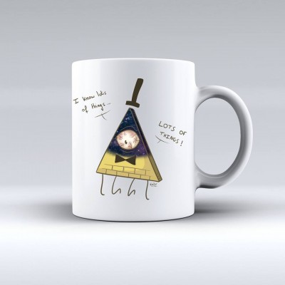 Бяла керамична чаша GRAVITY FALLS - LOST OF THINGS